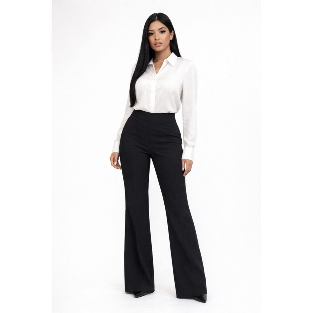 Women's MIANOTTE Black Wide Leg Pants Juniors 1